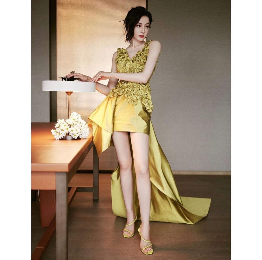 La grande actrice Dilraba Dilmurat  en Imane Ayissi Couture  pour un événement Luxbotanicals