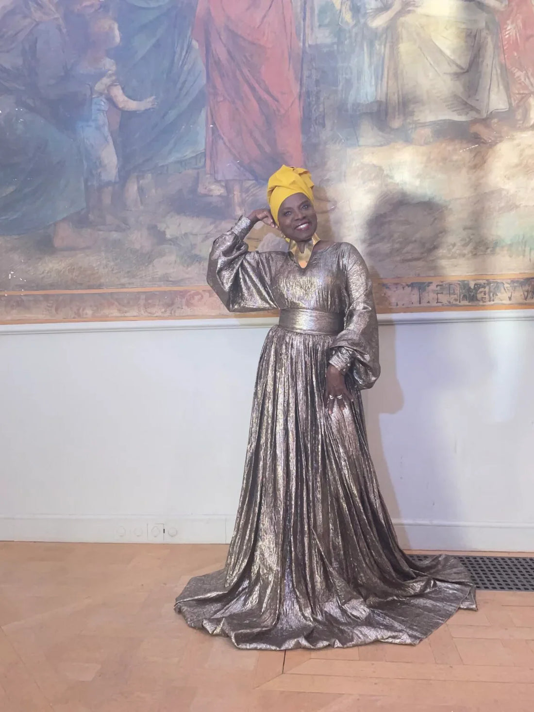 La diva Angelique Kidjo en imane ayissi couture pour le tournage du clip avec davido