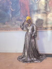 La diva Angelique Kidjo en imane ayissi couture pour le tournage du clip avec davido