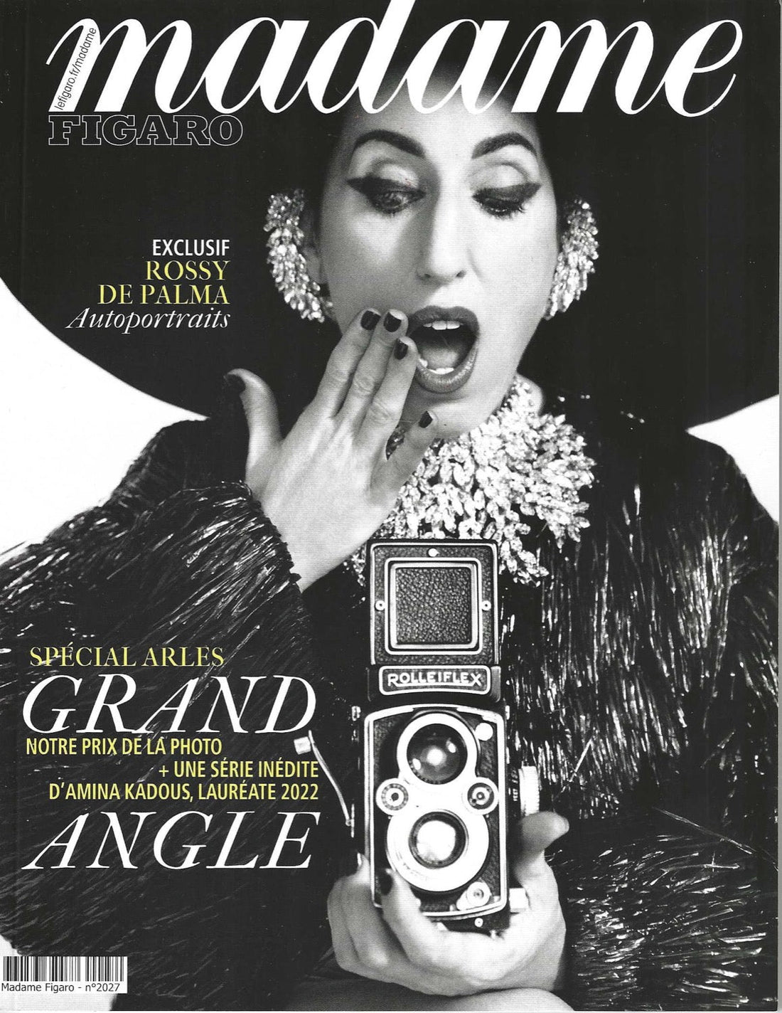 Rossy de Palma en Imane Ayissi Couture en couverture de Madame Figaro