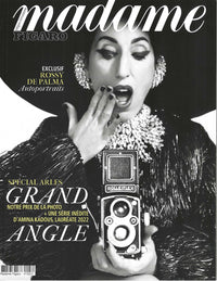 Rossy de Palma en Imane Ayissi Couture en couverture de Madame Figaro