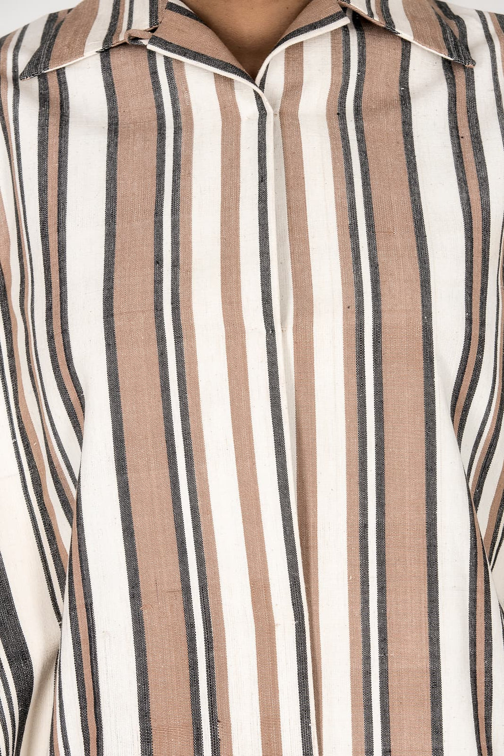 Striped shirt in organic Faso Dan Fani