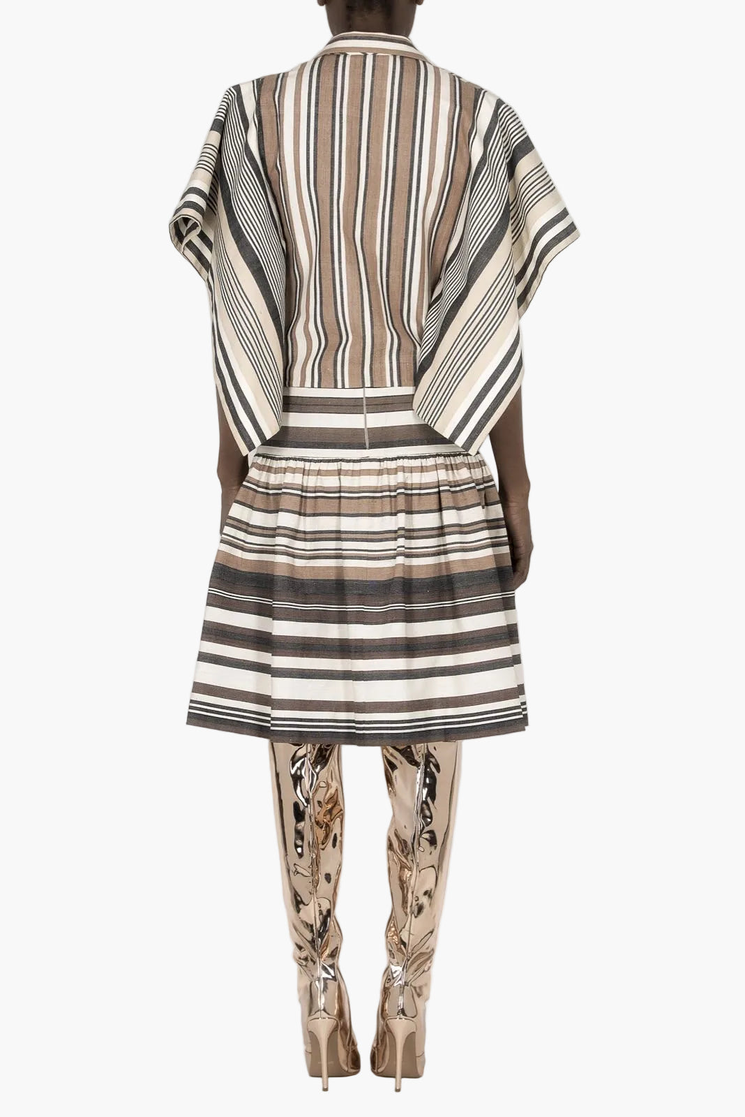 Striped shirt in organic Faso Dan Fani