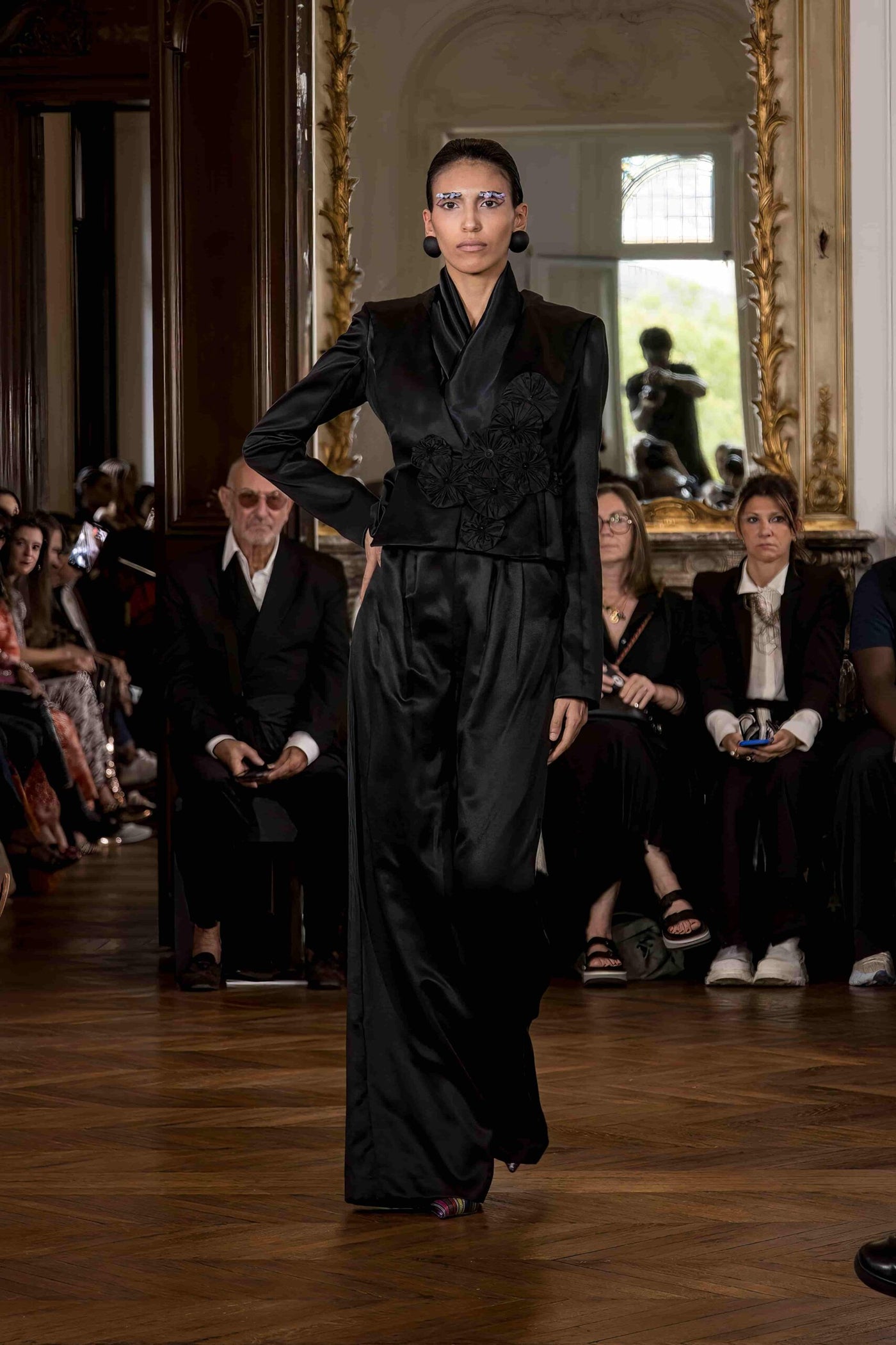 Ensemble pantalon en soie haute couture Imane Ayissi
