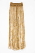 Braided leather fringed belt