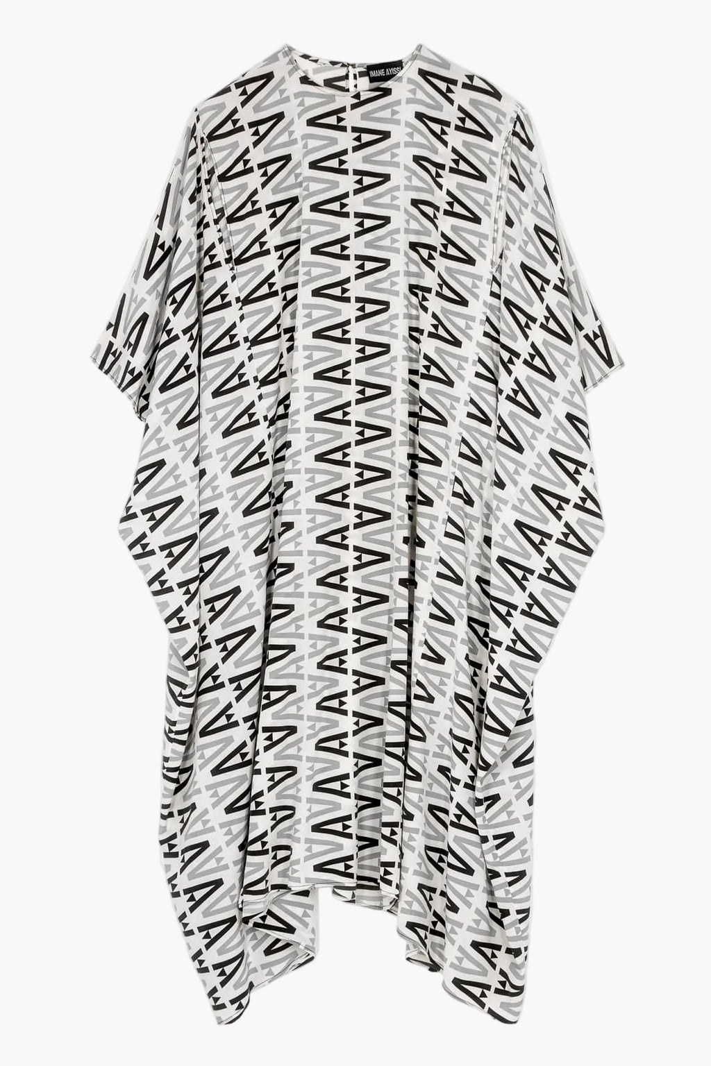 "Boubou" dress in flowing silk crepe with an exclusive print