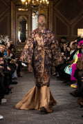 manteau réversible en gabardine de coton teinte à la main au Cameroun, robe en toile de soie parachute 