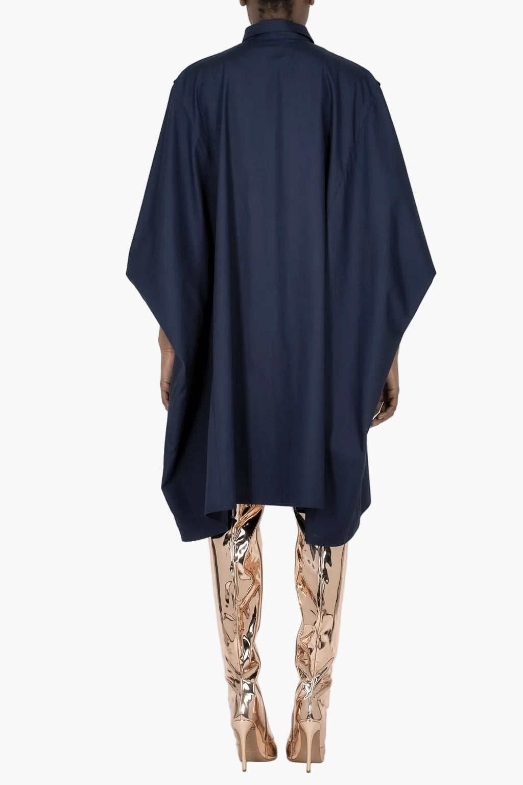 "Boubou" shirt dress in cotton poplin