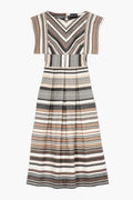 Striped dress in organic Faso Dan Fani