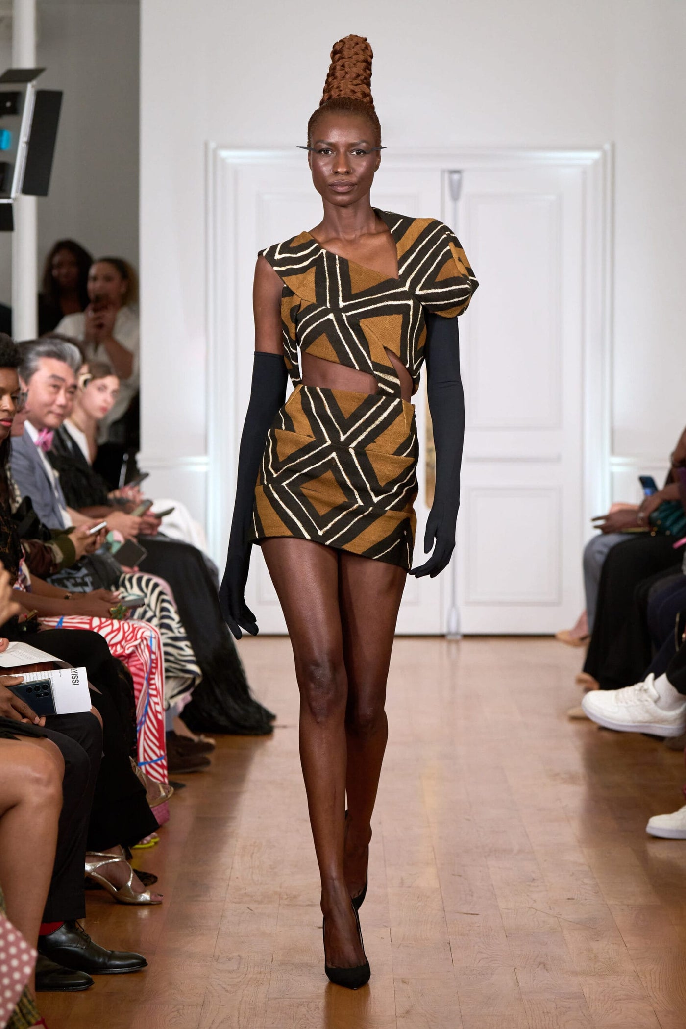 Dress in woven bogolan