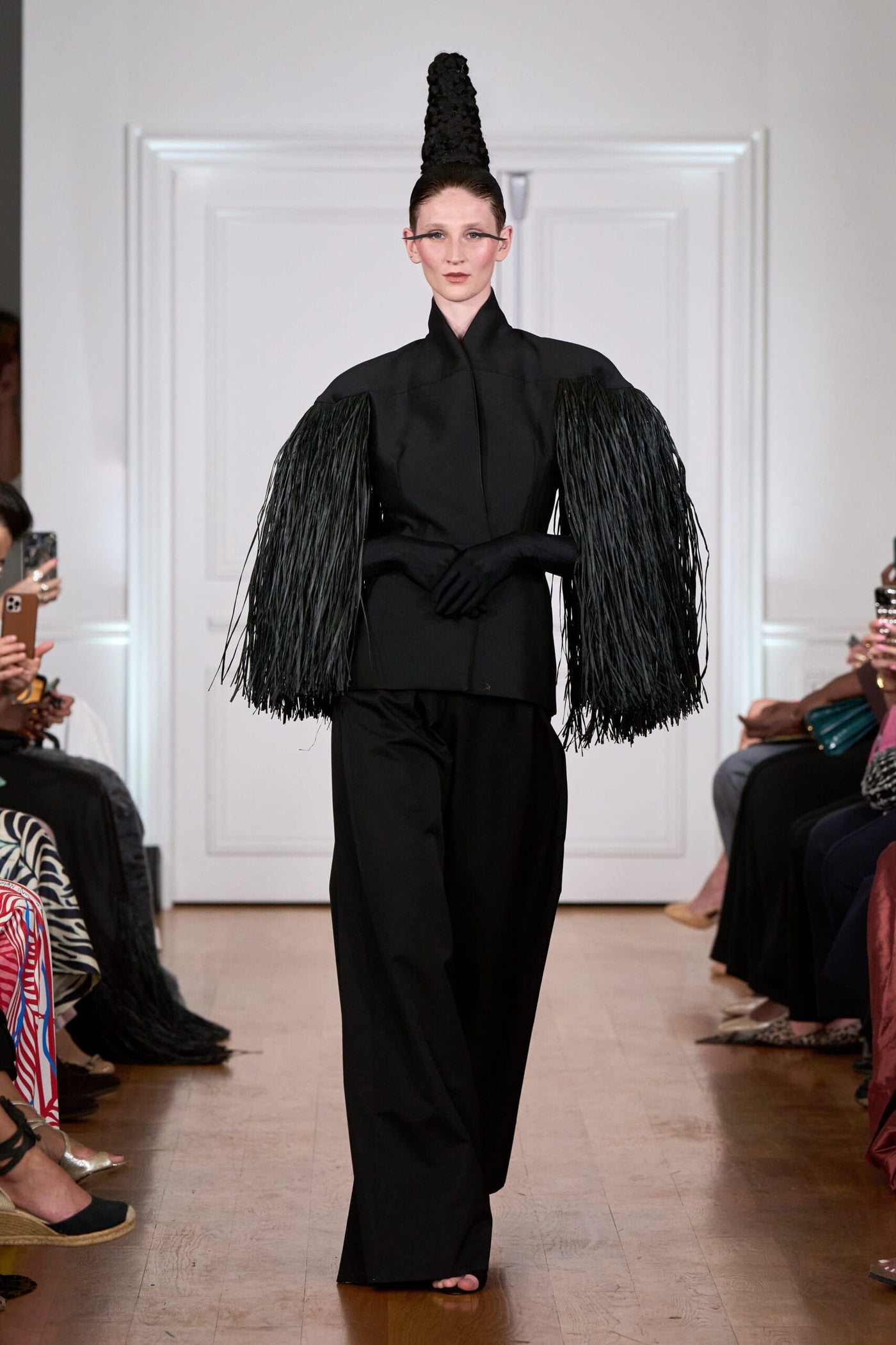 Silk and wool trouser suit