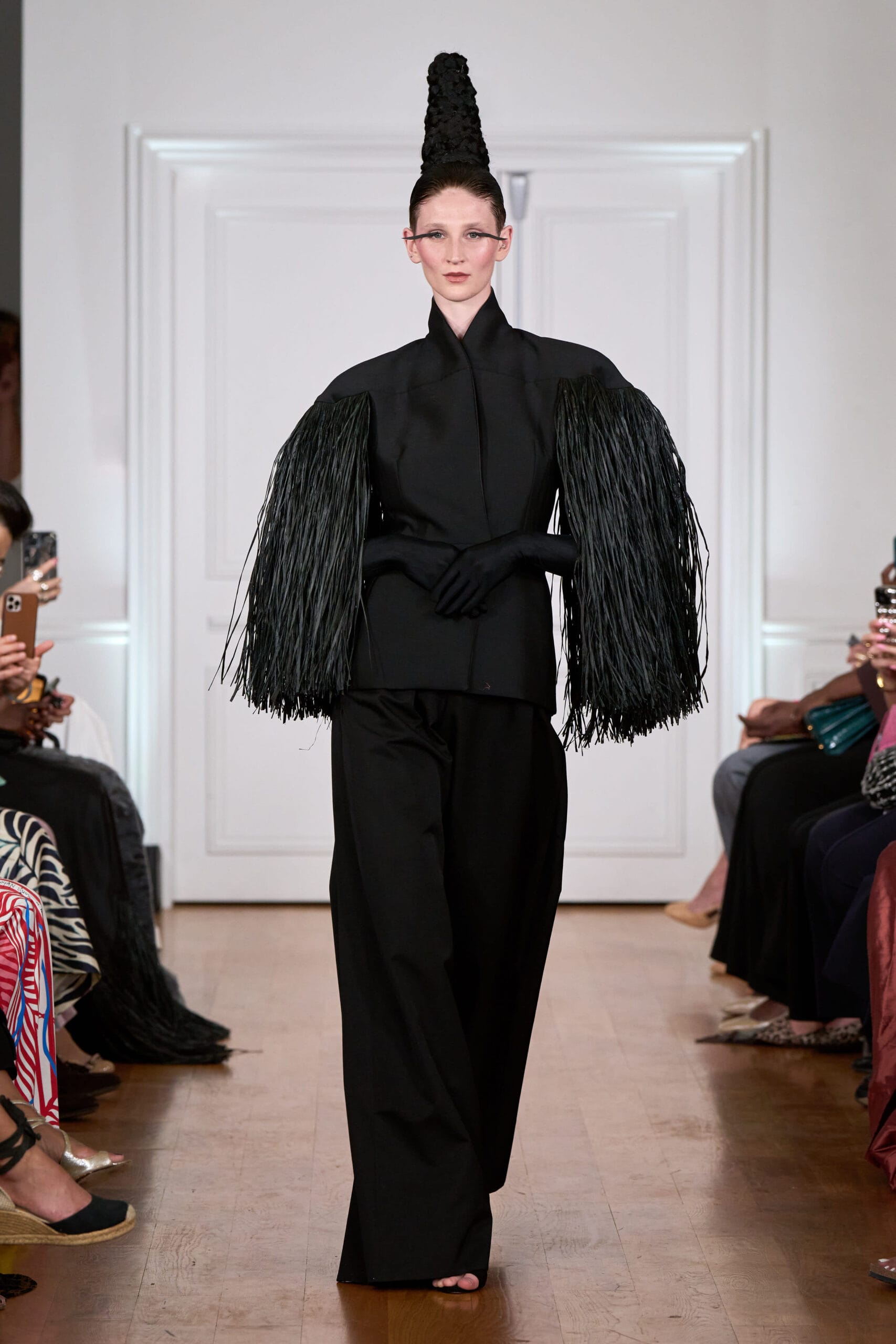 Silk and wool trouser suit