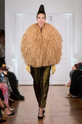 Silk and raffia trouser suit