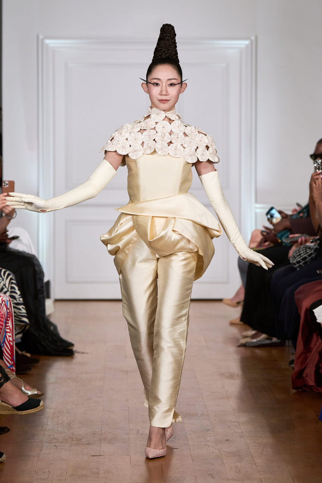 Silk Mikado trouser suit